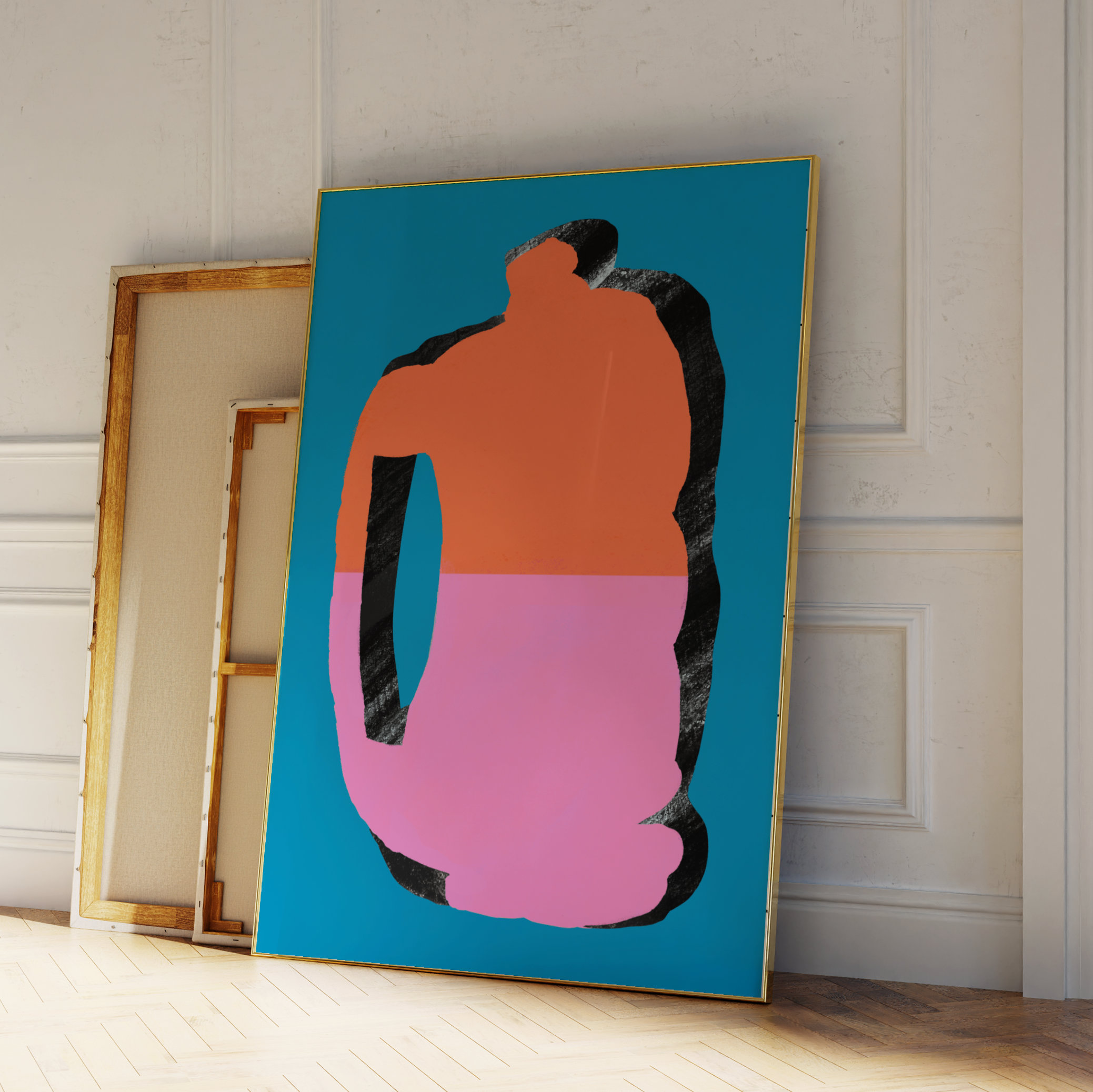 Photograph of Health Bottle, abstract graphic poster designed by Lena Robin